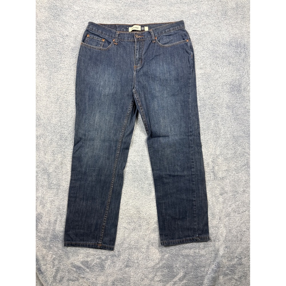 Anchor Blue Mens 34x30 Dark Wash Beyond Baggy Jeans Straight Leg Y2K Skater 9688